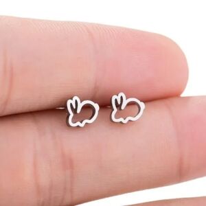 *HOST PICK* Silver Cutout Rabbit Earrings Minimalist